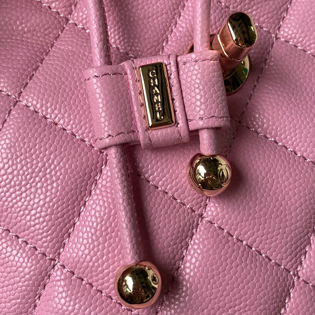 Caviar Leather Mini Backpack AS4058 Rose Pink